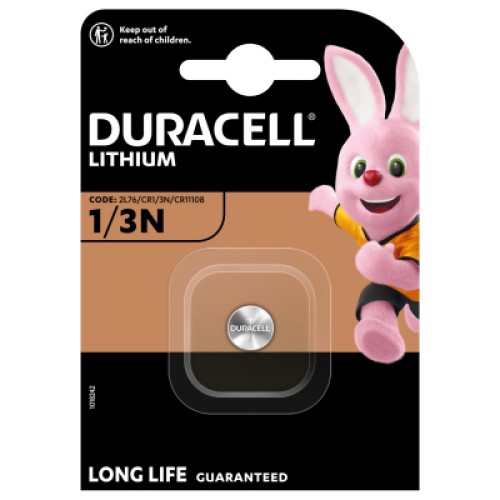 Батарейка 1/3N 3V спеціальна літієва, 2L76 / CR1 / 3N / CR11108, 1 шт. в упаковці Duracell (5007803)