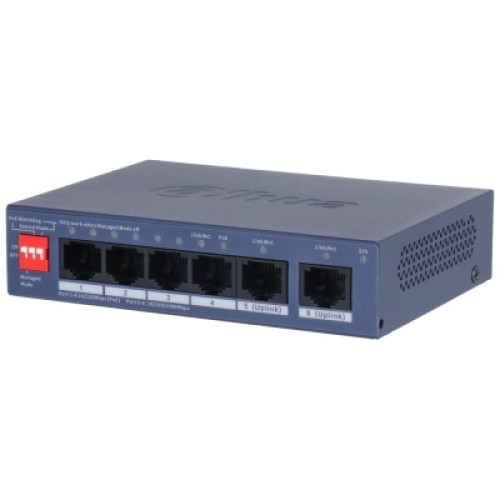 Коммутатор сетевой Dahua DH-CS4006-4ET2GT-36 PoE