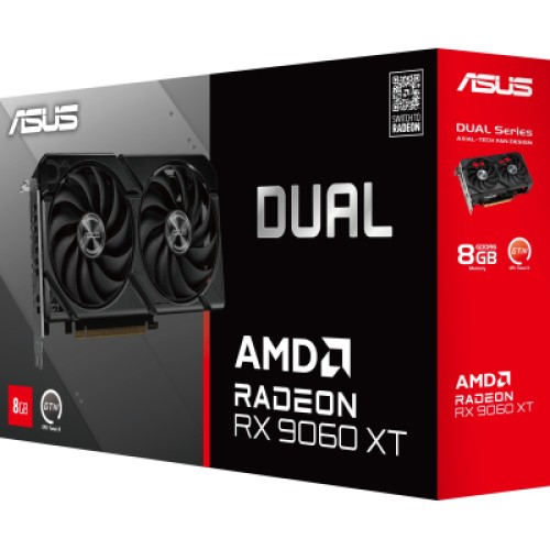 Видеокарта ASUS Radeon RX 9060 XT 8Gb DUAL (DUAL-RX9060XT-8G)