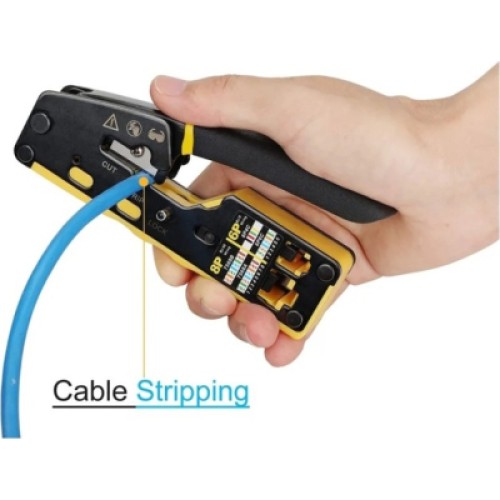 Инструмент Eserver RJ-45 (8P8C), RJ-12/11 (6P6C/6P4C), для проходных коннекторов (WT-4227B)