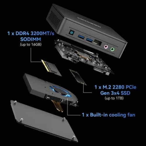 Компьютер GEEKOM Mini IT12 / i9-12900HK, 32, 1TB, WIN11Pro (GMIT12i912900HK-321T-EU)