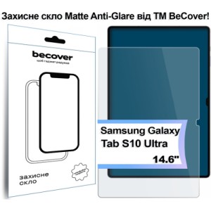 Стекло защитное BeCover Matte Anti-Glare Samsung Galaxy Tab S10 Ultra (SM-X920/SM-X926) 14.6" (713445)