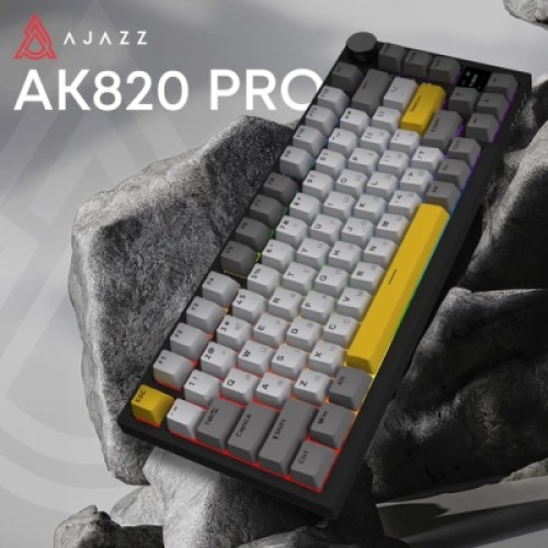 Клавиатура Ajazz AK820 Pro Gift Switch Black RGB USB/Wireless/Bluetooth UA Black (AK820PRO-G-BGY)
