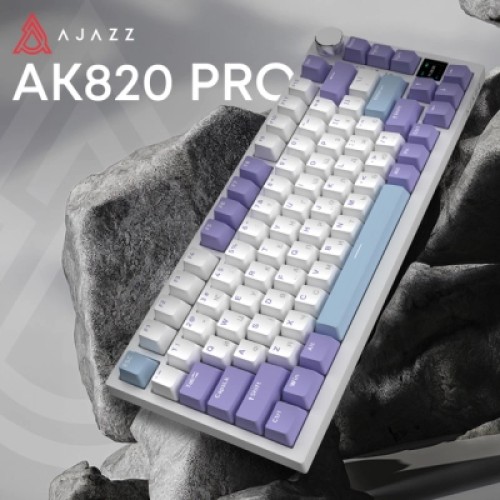 Клавиатура Ajazz AK820 Pro Gift Switch Purple RGB USB/Wireless/Bluetooth UA Purple (AK820PRO-G-PWB)