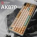 Клавиатура Ajazz AK870 Jasmine Switch Yellow RGB USB/Wireless/Bluetooth UA Brown (AK870-JS-YWG)