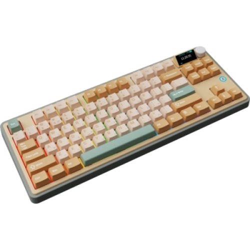 Клавиатура Ajazz AK870 Jasmine Switch Yellow RGB USB/Wireless/Bluetooth UA Brown (AK870-JS-YWG)
