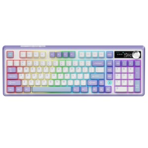 Клавіатура Ajazz AK980 Clear Sky Switch Purple RGB USB/Wireless/Bluetooth UA Purple (AK980-CS-PWB)