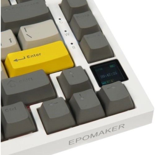 Клавиатура Epomaker AK820 Pro 75 Flying Fish Switch Hot-Swap RGB USB/Wireless/Bluetooth UA White (AK820-PRO-W-FF)
