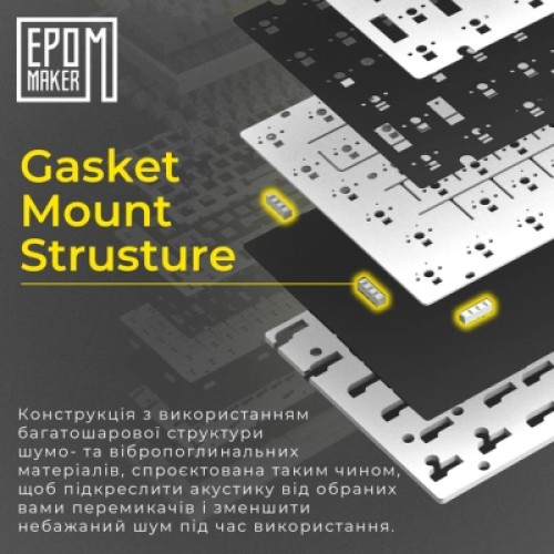 Клавиатура Epomaker AK820 Pro 75 Flying Fish Switch Hot-Swap RGB USB/Wireless/Bluetooth UA White (AK820-PRO-W-FF)