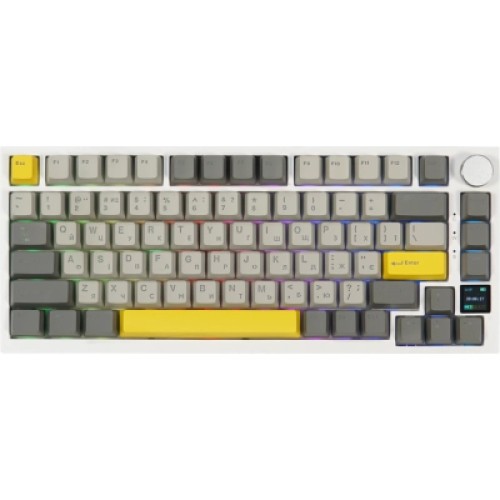 Клавиатура Epomaker AK820 Pro 75 Flying Fish Switch Hot-Swap RGB USB/Wireless/Bluetooth UA White (AK820-PRO-W-FF)