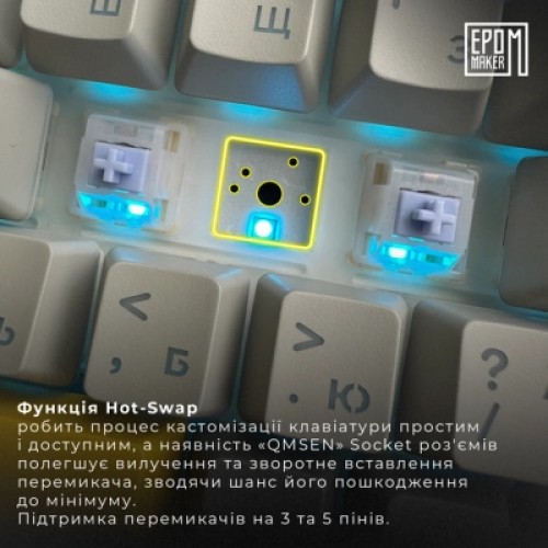 Клавиатура Epomaker AK820 Pro 75 Gift Switch Hot-Swap RGB USB/Wireless/Bluetooth/USB UA Black (AK820-PRO-B-G)