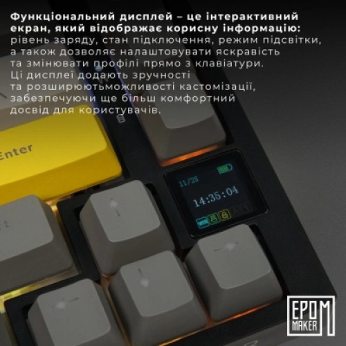 Клавиатура Epomaker AK820 Pro 75 Gift Switch Hot-Swap RGB USB/Wireless/Bluetooth/USB UA Black (AK820-PRO-B-G)