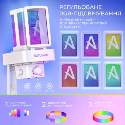 Микрофон Fifine Ampligame Q8PROW USB White (Q8PROW)