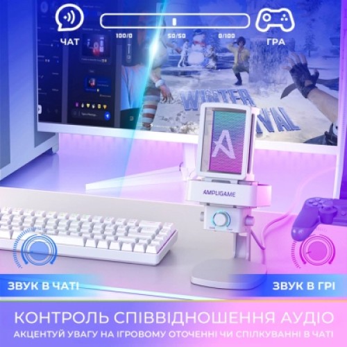 Микрофон Fifine Ampligame Q8PROW USB White (Q8PROW)
