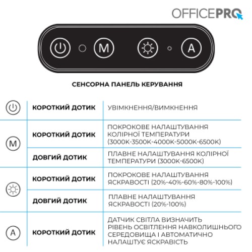 Настольная лампа OfficePro LED лампа на монитор SL299B (SL299B)