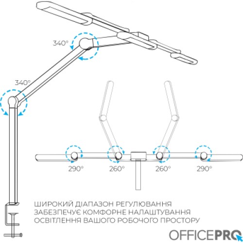 Настольная лампа OfficePro LED лампа на монитор SL300B (SL300B)