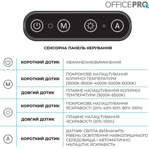 Настольная лампа OfficePro LED лампа на монитор SL300B (SL300B)