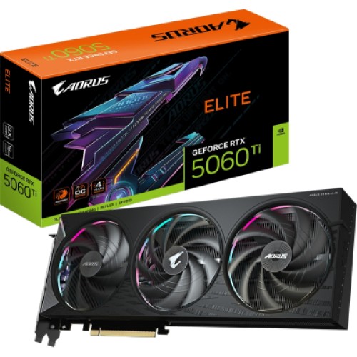 Видеокарта GIGABYTE GeForce RTX5060Ti 16Gb AORUS ELITE (GV-N506TAORUS E-16GD)