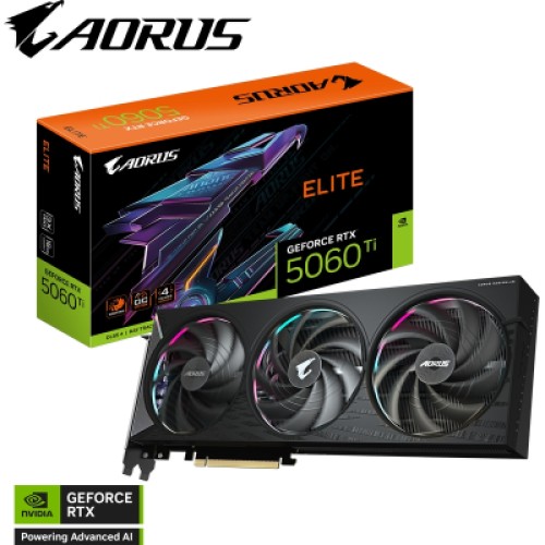Видеокарта GIGABYTE GeForce RTX5060Ti 16Gb AORUS ELITE (GV-N506TAORUS E-16GD)