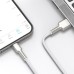 Дата кабель USB 2.0 AM to Lightning 2.0m Cafule Series Metal 2.4A White Baseus (CALJK-B02)