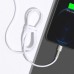 Дата кабель USB 2.0 AM to Lightning 2.0m Cafule Series Metal 2.4A White Baseus (CALJK-B02)