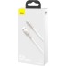 Дата кабель USB 2.0 AM to Lightning 2.0m Cafule Series Metal 2.4A White Baseus (CALJK-B02)