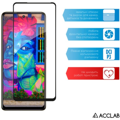 Стекло защитное ACCLAB Full Glue Infinix Hot 40 Pro Black (1283126589225)