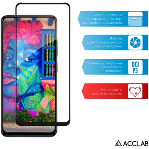 Стекло защитное ACCLAB Full Glue Infinix Hot 40i Black (1283126588914)