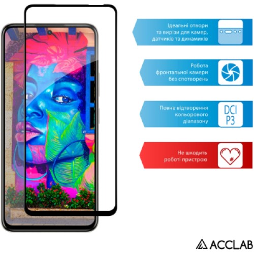 Стекло защитное ACCLAB Full Glue Infinix Hot 50 Pro Black (1283126598807)