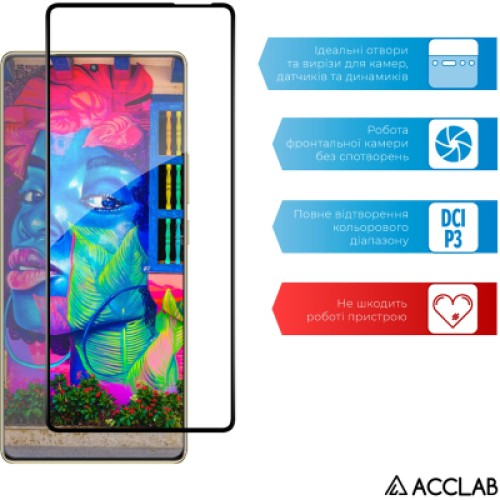 Стекло защитное ACCLAB Full Glue Infinix Note 40 5G Black (1283126613098)