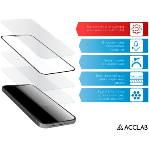 Стекло защитное ACCLAB Full Glue Infinix Smart 8 Black (1283126589652)