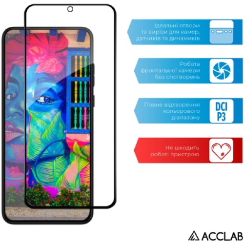 Стекло защитное ACCLAB Full Glue MOTO EDGE 30 Neo Black (1283126546679)