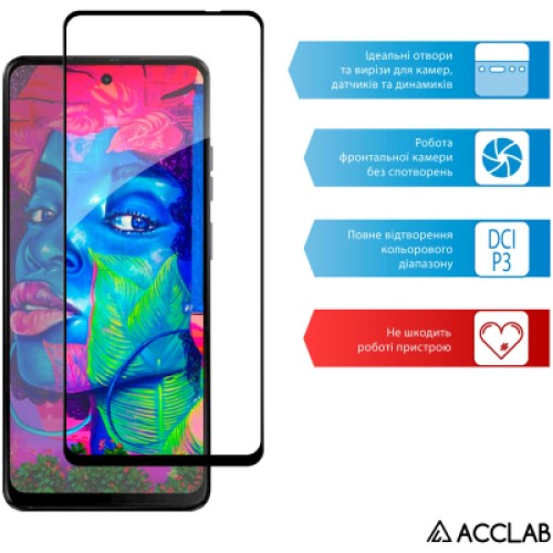 Стекло защитное ACCLAB Full Glue Moto G04 Black (1283126594250)