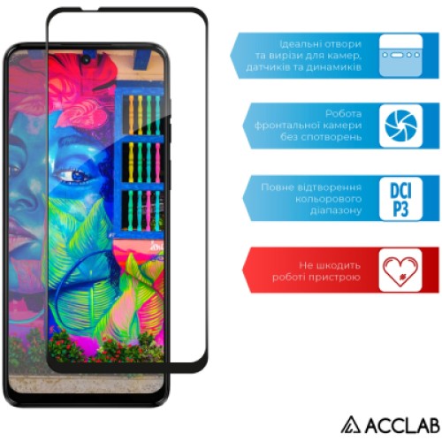 Стекло защитное ACCLAB Full Glue MOTO G14 Black (1283126577741)