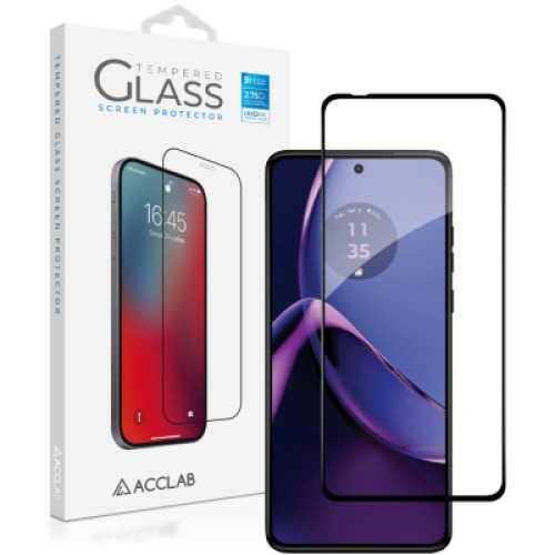 Стекло защитное ACCLAB Full Glue Moto G84 Black (1283126582332)