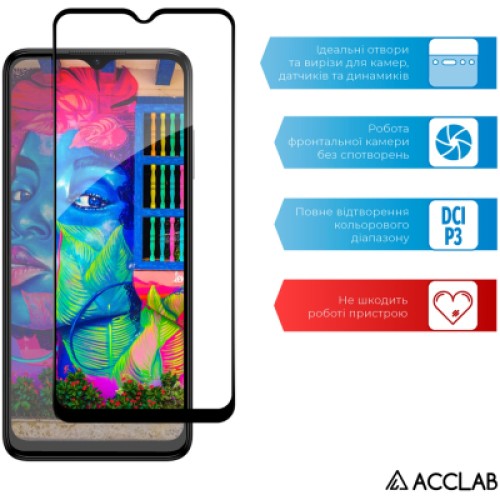 Стекло защитное ACCLAB Full Glue Nokia C32 Black (1283126582219)