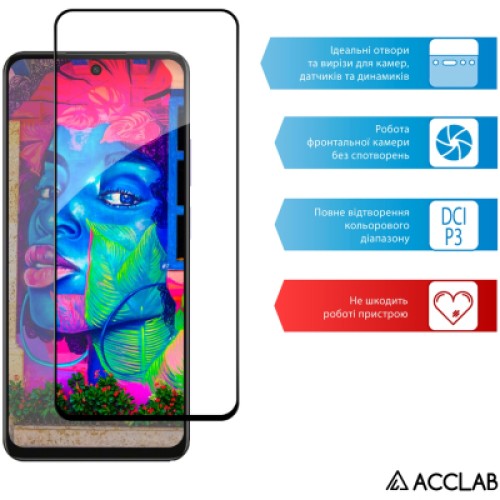Стекло защитное ACCLAB Full Glue Oppo A3 5G Black (1283126598876)
