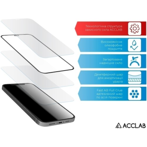 Стекло защитное ACCLAB Full Glue Oppo A38 4G Black (1283126588570)