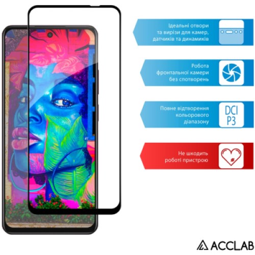 Стекло защитное ACCLAB Full Glue Oppo A3x Black (1283126598890)