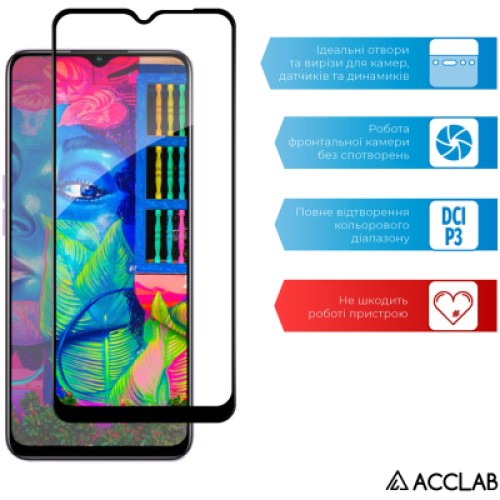 Стекло защитное ACCLAB Full Glue Oppo A58 4G Black (1283126583452)