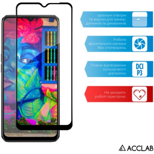 Стекло защитное ACCLAB Full Glue Oppo A77S Black (1283126576768)