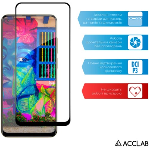 Стекло защитное ACCLAB Full Glue Realme 11 4G Black (1283126581953)