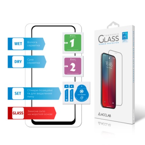 Стекло защитное ACCLAB Full Glue Realme 11 4G Black (1283126581953)