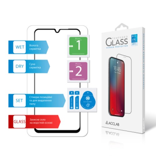 Стекло защитное ACCLAB Full Glue Realme C61 Black (1283126594038)
