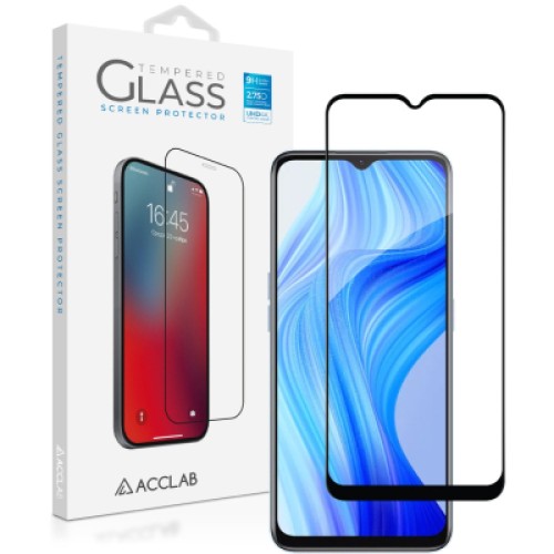 Стекло защитное ACCLAB Full Glue Realme V20 Black (1283126559419)