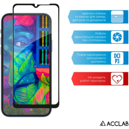 Стекло защитное ACCLAB Full Glue Samsung A03 Core Black (1283126519093)