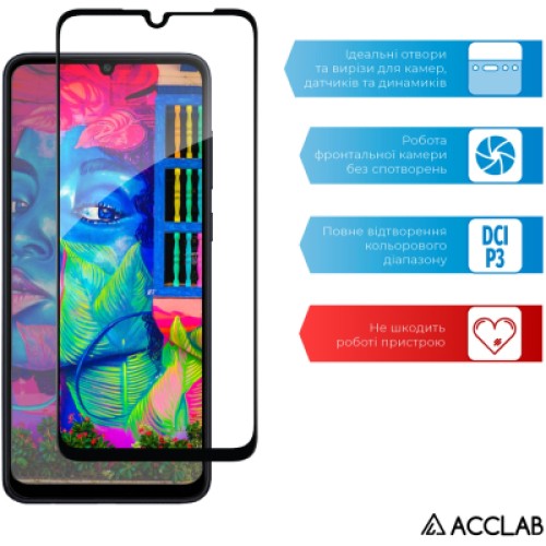 Стекло защитное ACCLAB Full Glue Samsung A05 Black (1283126578304)