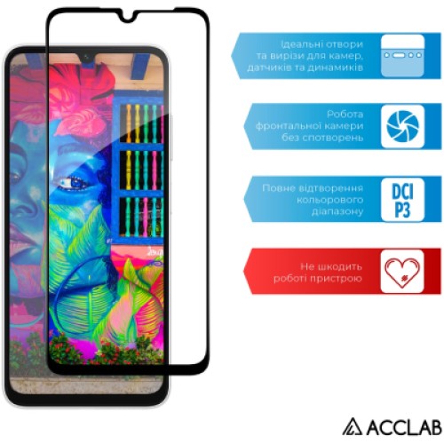 Стекло защитное ACCLAB Full Glue Samsung A05S Black (1283126581908)