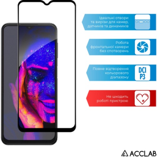 Стекло защитное ACCLAB Full Glue Samsung A13 4G Black (1283126524219)