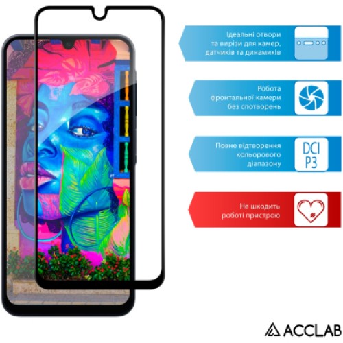 Стекло защитное ACCLAB Full Glue Samsung A16 Black (1283126598821)